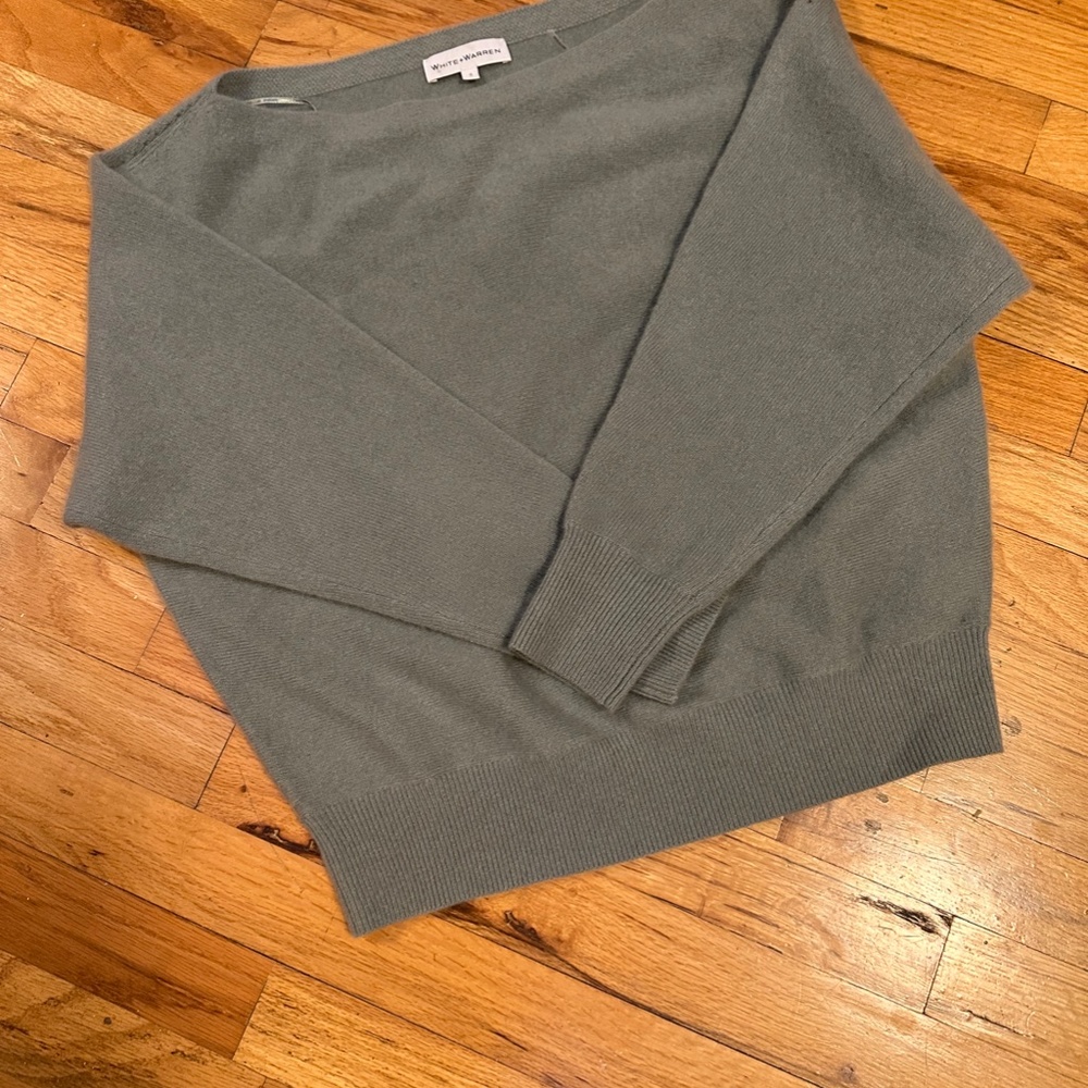 White And Warren Cashmere Sweater View 2